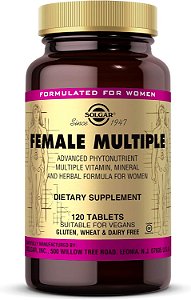 Solgar Femina Múltiplo, 120 Comprimidos - Fórmula Multivitamínica, Mineral e Herbal para Mulheres - Fitonutriente Avançado - Vegano, Livre de Glúten, Livre de Latic