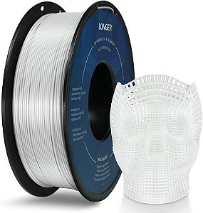 Filamento PLA mais longo 1,75 mm, Filamento PLA para impressora 3D, Precisão dimensional +/- 0,02 mm, Bobina de papelão de 1 kg (2,2 libras), Compatível com a maioria das impressoras F