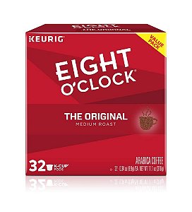 Café Eight O'Clock O Original, Cápsulas Keurig Single Serve K-Cup, Torra Média, 32 Unidades