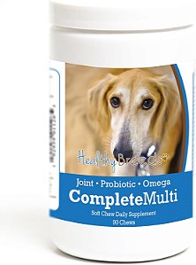 Suplemento Multivitamínico em formato de biscoito macio Healthy Breeds para Sloughi com 90 unidades.