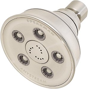 Chuveiro ajustável de alta pressão Speakman S-3014-BN Caspian Anystream, níquel escovado