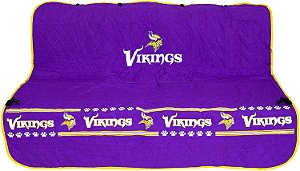 Capa de Assento para Carro da NFL - MINNESOTA VIKINGS Impermeável, Antiderrapante MELHOR Capa de Assento Licenciada para Cães e Gatos de Futebol.