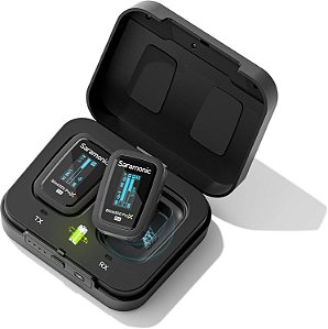 Microfone Lavalier sem fio Saramonic Blink500 Pro B1 para câmera, filmadora e smartphone, bateria de 10 horas, transmissão de 328ft, microfone de lapela sem fio mono estéreo para transmissão ao vivo,