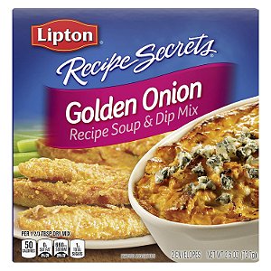 Lipton Recipe Secrets Mistura de Sopa e Dip Para uma Refeição Deliciosa Cebola Dourada Ótima com suas Receitas Favoritas, Dip ou Mistura de Sopa 2,6 oz, Pacote com 12