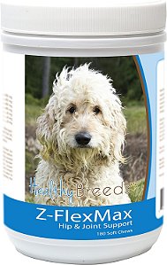 Suporte de Quadril e Articulações para Cachorro Goldendoodle Z-Flex Max da Healthy Breeds 180 comprimidos