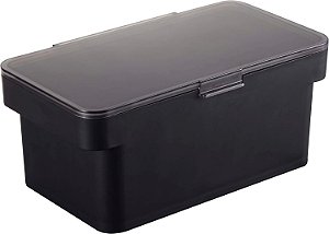 Recipiente de armazenamento hermético para alimentos de animais de estimação da YAMAZAKI Home - recipiente para alimentos de gato e cachorro com tampa transparente e alça, polipropileno, pequeno, 0.8 gal