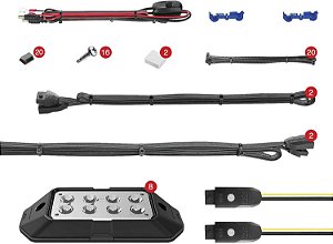 Kit de Luzes Coloridas de LED para Rochas XKGLOW ROCKADV, 8 Unidades