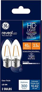 Iluminação GE 31891 Reveal LED 40W Transparente B11 (CAIXA), 8 Lâmpadas, 8 Unidades