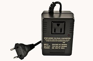 Conversor de Tensão VCT VM 200 Deluxe para Viagens em Países de 220V / 240V - 200Watts
