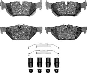Pastilhas de freio cerâmicas e kit de ferragens da Dynamic Friction Company 3000