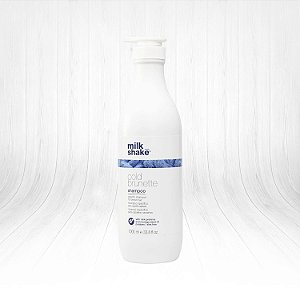 Xampu frio para cabelos castanhos com pigmentos azuis especiais para cabelos castanhos claros ou loiros escuros sem SLES e parabenos - 33,8 fl oz (1000 ml)