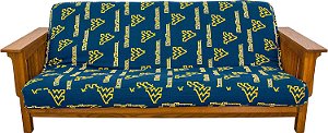 Capa de Futon College Covers Comfort West Virginia Mountaineers, Tamanho Completo (54 x 76 x 6) Adequado para Colchões de 6 e 8