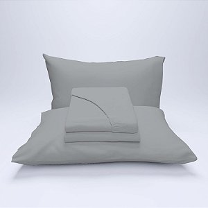 Conjunto de lençóis de luxo de mistura de algodão para cama de solteiro XL, light gray (cinza claro)
