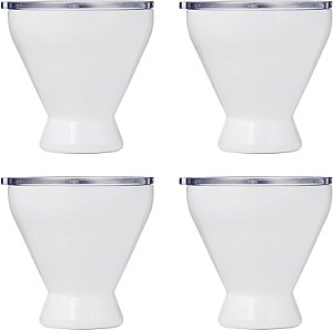 Copos de Coquetel Cambridge 11 Oz Pérola Branca, Conjunto de 4, 4 Unidades, Sem Cor