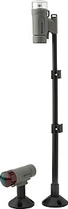 Kit de luz de navegação LED à prova d'água Attwood 14192-7, montado no convés, acabamento cinza marinho.