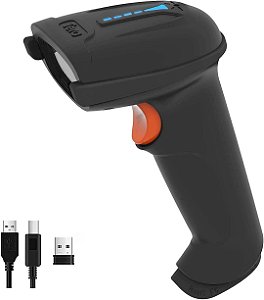 Scanner de código de barras sem fio Tera Versátil 2-em-1 (2.4Ghz sem fio + USB 2.0 com fio) com Indicador de Nível de Bateria, Distância de Transmissão de 328 Pés