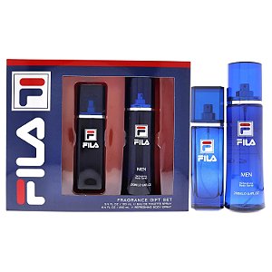 Conjunto de presentes de fragrância FILA para homens - Fragrância fresca, limpa e refrescante e body mist - Força extra, aroma duradouro - Design de frasco portátil e elegante - 2 peças