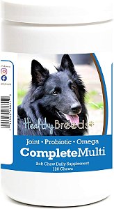 Vitamina Multivitamínico em forma de mastigação 120 comprimidos para o Belgian sheepdog da raça Saudável