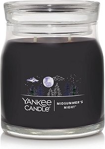 Vela Média Yankee Candle com 2 Pavios com Fragrância de Noite de Meio do Verão, 13oz, 35 Horas de Queima