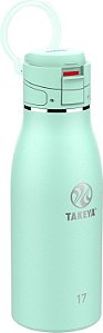 Caneca de café isolada Takeya Traveler com tampa à prova de vazamentos, livre de BPA, 17 onças, Aqua.