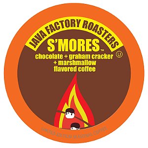 Cápsulas de café Java Factory sabor Chocolate, Biscoito Graham e Marshmallow para cafeteiras Keurig K-Cup, S'mores, 40 unidades.