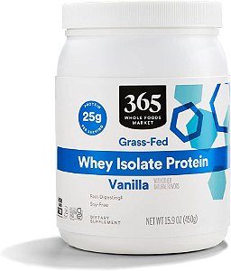 365 do Mercado Whole Foods, Isolado de Proteína de Soro de Baunilha, 15,9 Onças
