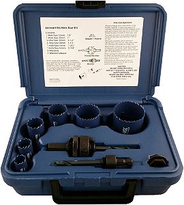 Conjunto de Serras Copo Bi-Metal Disston E0103112 Boxed Blu-Mol, 9 peças - Kit de serralheiro