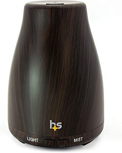 Difusor de Óleo Essencial HealthSmart, Umidificador de Névoa Fria e Difusor de Aromaterapia com Reservatório de 150ML Ideal para Ambientes Pequenos, Temporizador Ajustável e Modo de N