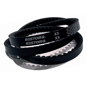 Correia em V BESTORQ AX29 Canelada, Borda Crua X5 EPDM em V, Preta, Circunferência Externa de 31 x Largura de .51 x Altura de .34, Pacote com 3 unidades