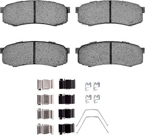 Pastilhas de freio cerâmicas e kit de ferragens da Dynamic Friction Company 3000