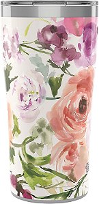Coleção Floral Heather Rose Tervis Kelly Ventura - Copo de viagem isolado triplo com parede dupla mantém bebidas frias e quentes, 20oz Legacy - Aço inoxidável, Heather Rose