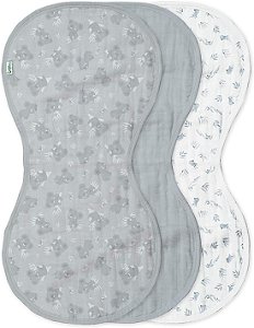 Panos de Arrotar de Musselina Green Sprouts Feitos de Algodão Orgânico 4 Camadas Absorventes e Super Macias Protegem contra Narizes Escorrendo, Gotejamentos e Babinhas 100% Algodão Orgân