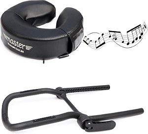 Conjunto de Almofada de Rosto Universal Master Massage Crescent Round e Cabeceira Ajustável Simplicidade Universal para Mesa de Massagem - Conjunto de Plataforma de Apoio de Cabeça para Mesa de Massagem/Cadeira de Massagem