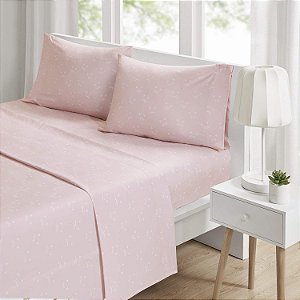 Jogo de lençóis aconchegantes de microfibra com design inteligente, roupa de cama moderna para todas as estações e fronhas, bolso elástico premium de 14 que serve para colchões de até 16, conjunto de