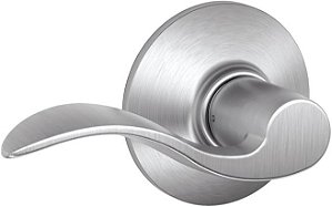 Trava de passagem de alavanca Accent SCHLAGE F10 ACC 626, Cromo acetinado