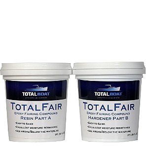 TotalBoat-434282 TotalFair Epóxi Marinho para Acabamento de Composto de Fibra de Vidro, Madeira, Alumínio e Aço (Kit de 2 Pint)