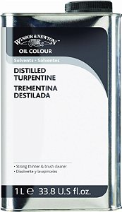 Terebintina Destilada Winsor & Newton, 1 Litro (33.8 oz) Lata