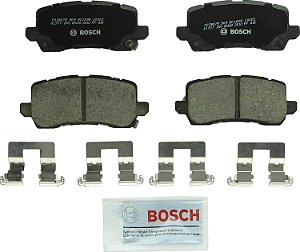 Conjunto de pastilhas de freio de disco cerâmico QuietCast Premium BOSCH BC1698 - Compatível com Acura RLX, TLX; TRASEIRO