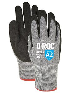 Luvas de trabalho resistentes a cortes de uso geral MAGID, 12 pares, revestidas de nitrilo espumado, tamanho 9/L, concha de Hyperon de calibre 15 (GPD256)