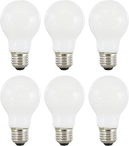 Lâmpada LED SYLVANIA TruWave Natural Series A19, equivalente a 75W, eficiente 11W, 1100 lumens, base média, regulável, fosca, 2700K, branco suave - 6 unidades (