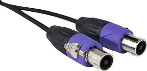 Cabo de alto-falante de conector de trava giratória padrão da série Backline da Cableworks By Gator Cases de 50 pés (GCWB-SPK-50-2TL)