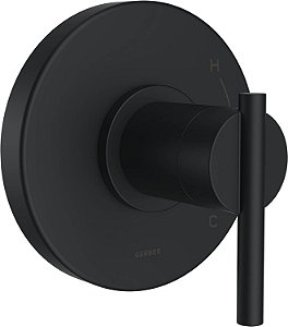 Kit de acabamento de equilíbrio de pressão Parma 1H e cartucho Treysta para válvula apenas preto acetinado