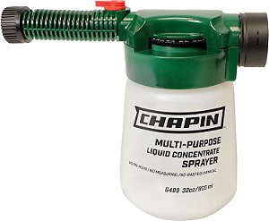 RE CHAPIN MFG WORKS G499 Pulverizador de Extremidade de Mangueira com Discagem de Taxa Ajustável, 32 OZ, Verde.