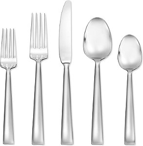 Conjunto de 20 Peças Hampton Forge Brocade Feather 18/0, 3.00 LB, Metálico