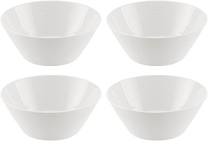 Royal Doulton 1815 Puro 6, Conjunto de 4 Tigelas de Cereal, 6in, Branco.