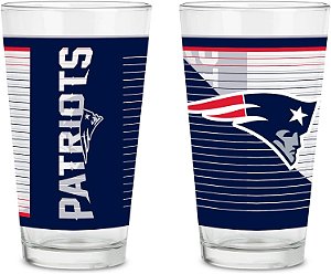 Copos de 16 oz da NFL Football Main da Rico Industries com Logotipo Impresso Digitalmente, Conjunto Prático de 2 Copos Clássicos para Bebidas, Seguro para Lava Louças