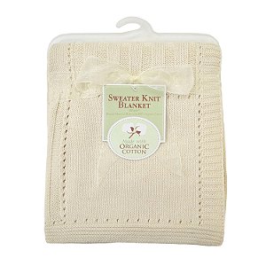 Manta de Swaddle de Malha American Baby Company feita com algodão orgânico, cor natural.