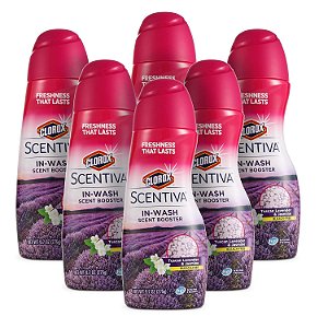 Clorox Scentiva Pérolas Impulsionadoras de Fragrância para Lavanderia, Aromatizante de Lavanda Toscana e Jasmim | Pérolas Impulsionadoras de Fragrância para Lavanderia, 9.7 Onças,