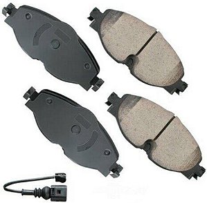 Freios Akebono - Conjunto de pastilhas de freio - Superior eficácia inicial sem período de amaciamento necessário, garantia limitada de 1 ano (EUR1760), CINZA