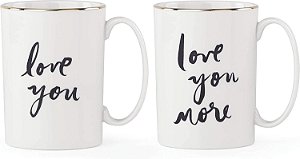 Canecas Kate Spade New York Bridal Party Love You More, 1.45 LB, Branco